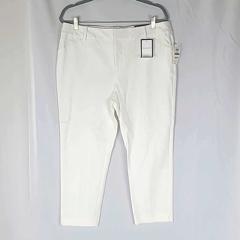 Charter‎ Club women 16P Newport slim leg tummy slimming crop pants minimalist